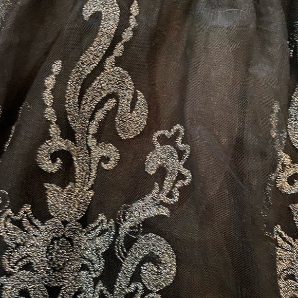 CHI CHI London Black Silver PARTY Holiday SKIRT - Picture 5 of 13